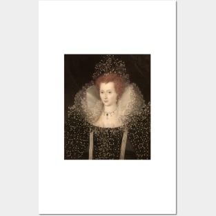 Elizabeth I, Queen of England (C028/9500) Posters and Art